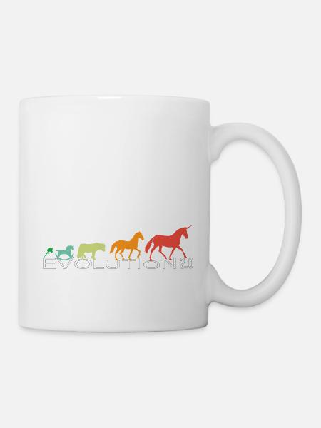 Chemise de licorne de couleur 2.0. - Mug blanc - blanc