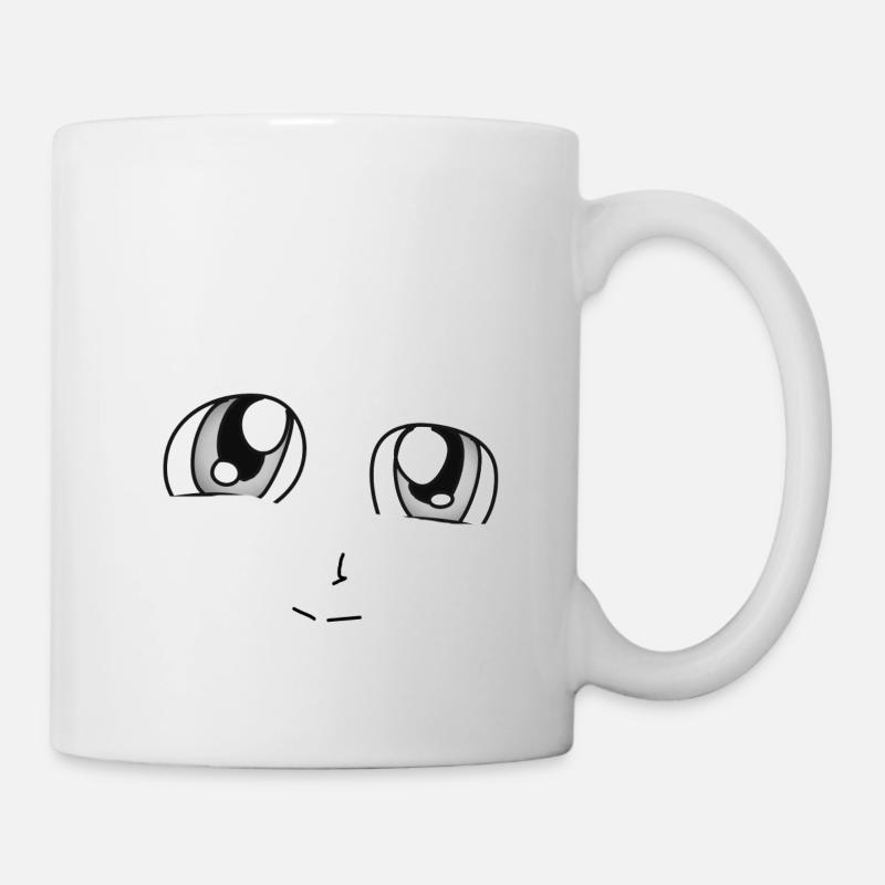 manga visage - Mug blanc - blanc