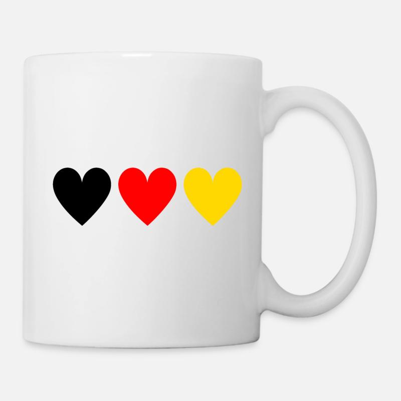 3 Herzen - Deutschland - Tasse - Weiß