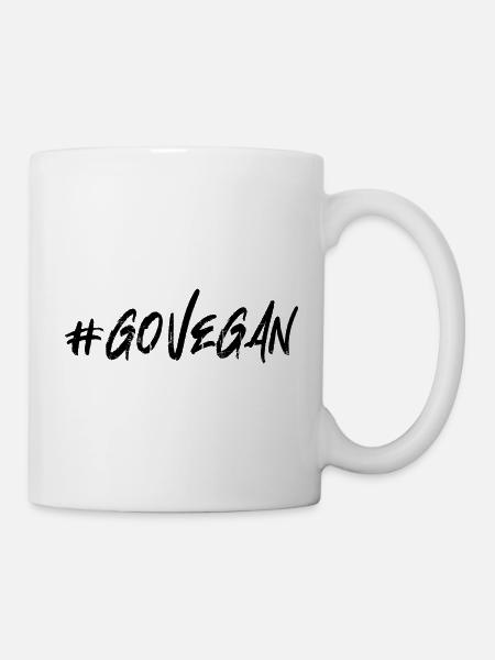 Go Vegan - Tasse - Weiß
