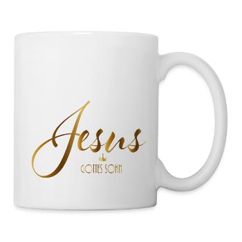 Jesus Gottes Sohn mit Krone - Tasse - Weiß - Rechts