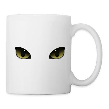 Yeux de chat - Mug blanc - blanc - Droite