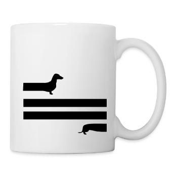Lustiger Hund Hund Design - Tasse - Weiß - Rechts