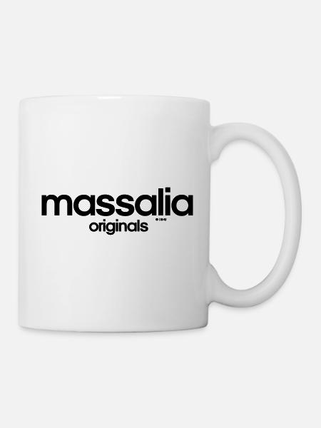 MASSALIA Originals logo noir - Mug blanc - blanc