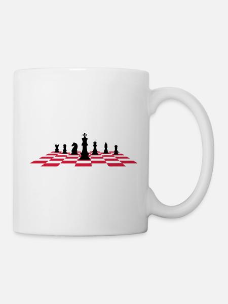 Échecs (couleurs personnalisables) - Mug blanc - blanc