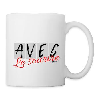 Avec le sourire - Mug blanc - blanc - Droite