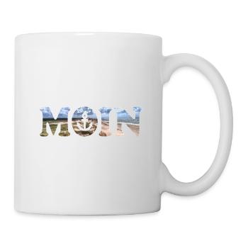 Moin sagt man in Norddeutschland - Tasse - Weiß - Rechts