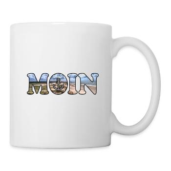 Moin est dit dans le nord de l'Allemagne - Mug blanc - blanc - Droite