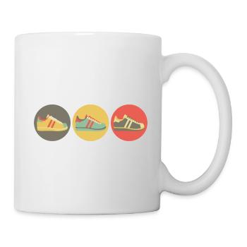 Sneakers retro - Tasse - Weiß - Rechts