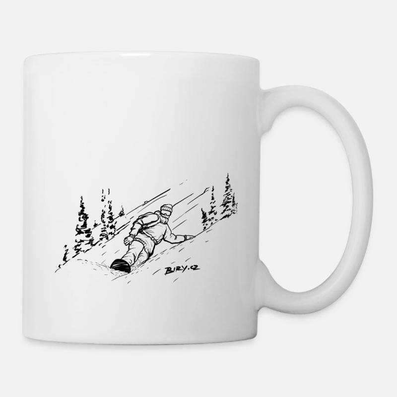 Snowboarder Freeride Design - Tasse - Weiß