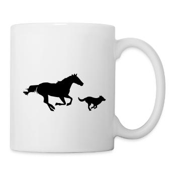 Horse and dog - Mug - white - Right