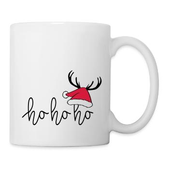 Slogan ho ho ho, Happy Christmas, Santa. - Mug - white - Right