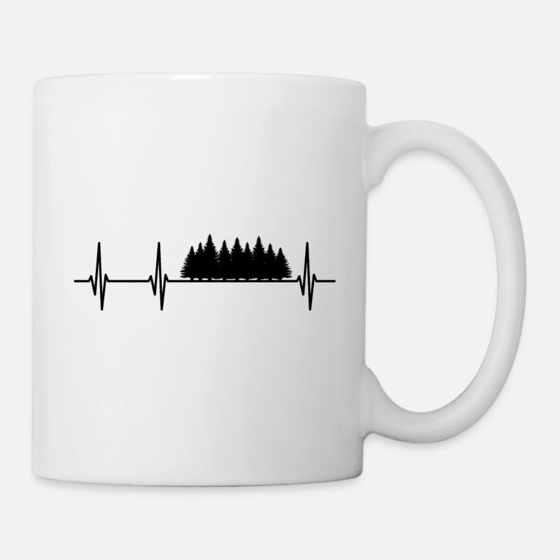 Cœur de la forêt Pouls - Mug blanc - blanc