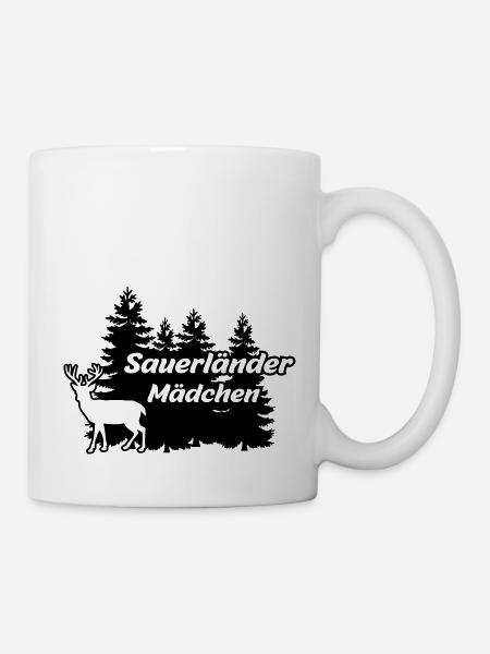 Sauerländer Mädchen - Tasse - Weiß