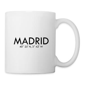 Madrid - Spain - Coordinates - Latitude Longitude - Tasse - Weiß - Rechts