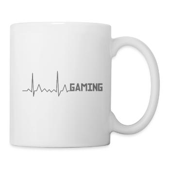 Gaming Gamer Heartbeat ECG I Love Gaming - Mug - white - Right