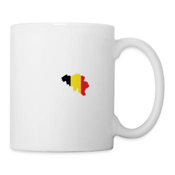 Belgique battement de coeur j'aime drapeau de la Belgique - Mug blanc - blanc - Droite