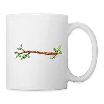 branch tree drawing leaf - Mug - white - Right