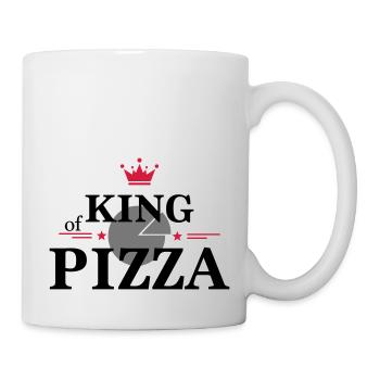 Roi de la pizza - Mug blanc - blanc - Droite