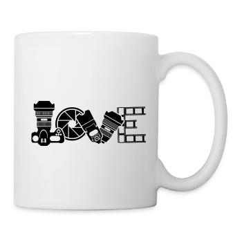 Kameramann Filmemacher Kamera Regisseur Objektiv - Tasse - Weiß - Rechts