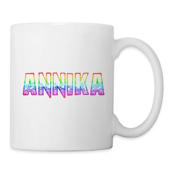 annika rs regenbogen - Tasse - Weiß - Rechts