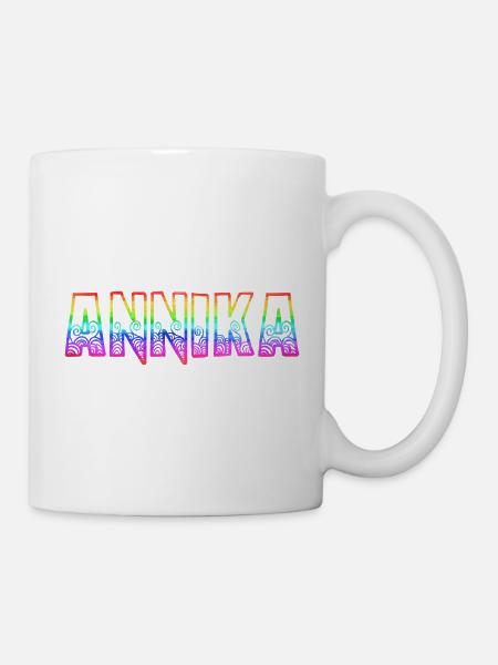 annika rs regenbogen - Tasse - Weiß