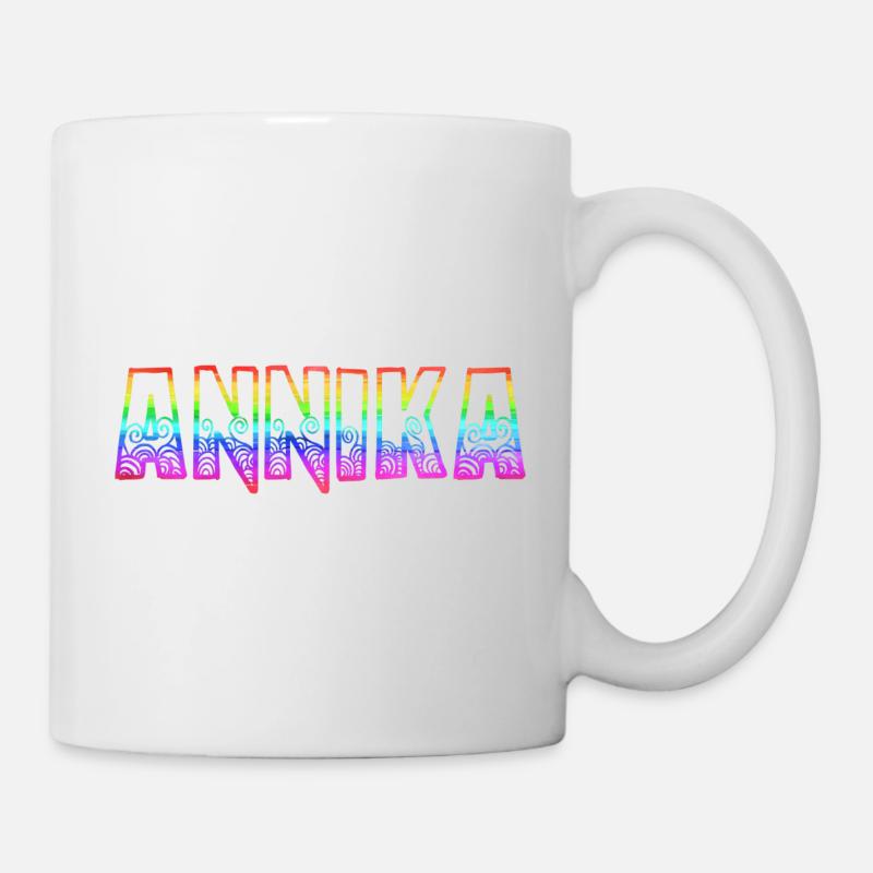 annika rs regenbogen - Tasse - Weiß