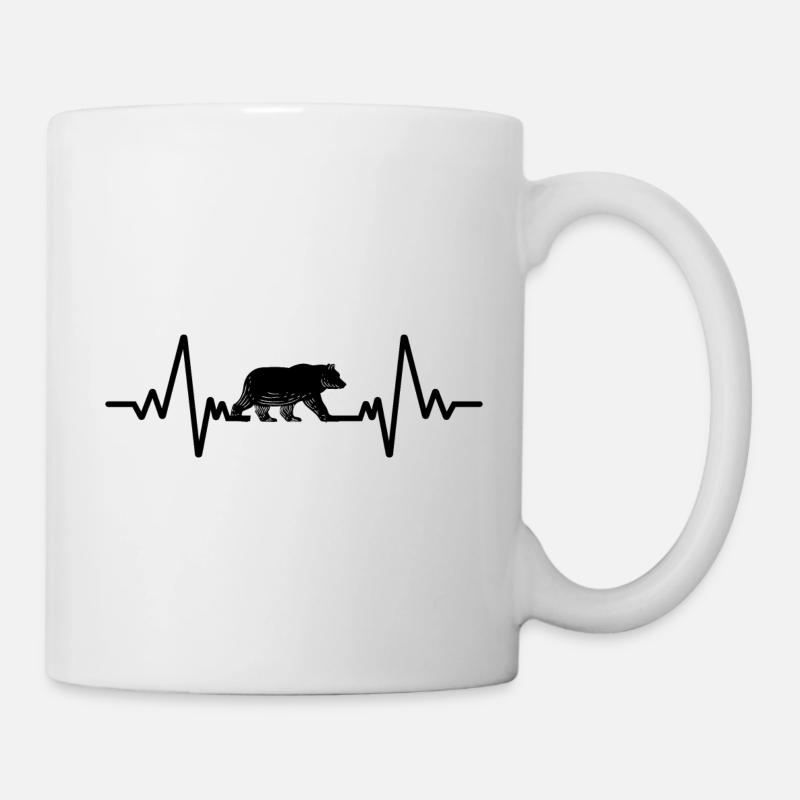 My heart beats for bears - Tasse - Weiß