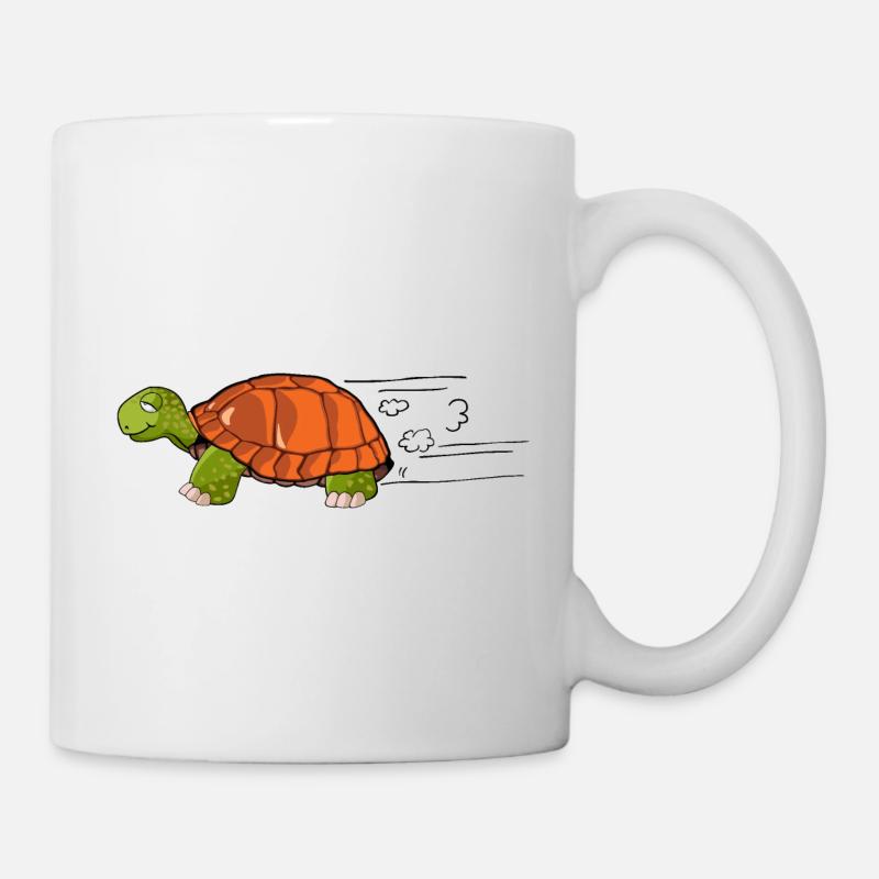 tortue dessin vitesse humour - Mug - white