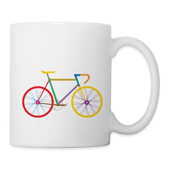 Radfahren / Radfahren - Tasse - Weiß - Rechts