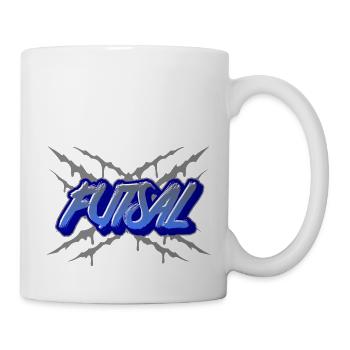 Conception de graffiti de style de rue de futsal - Mug blanc - blanc - Droite