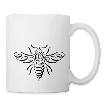 Pencil Line Art Hornet - Mug - white - Right