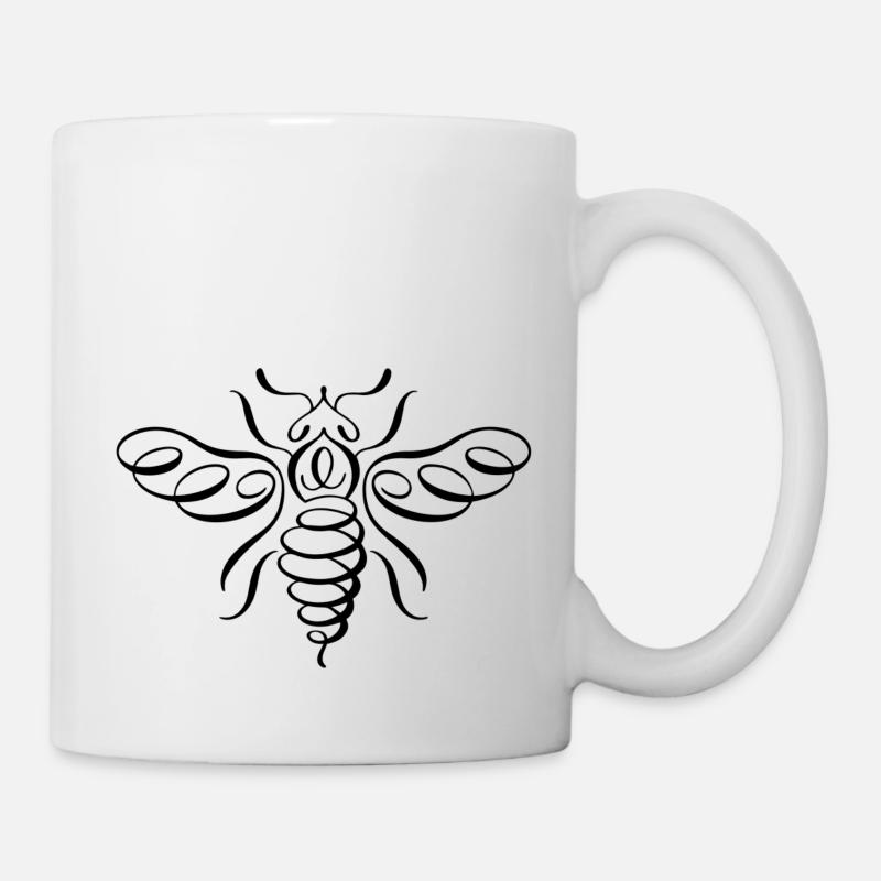 Pencil Line Art Hornet - Mug - white