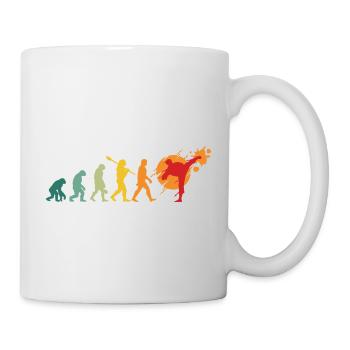 Evolutionen MMA Entwicklung Mensch Affe Karate - Tasse - Weiß - Rechts