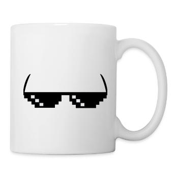 Sonnenbrille Meme Pixel - Tasse - Weiß - Rechts