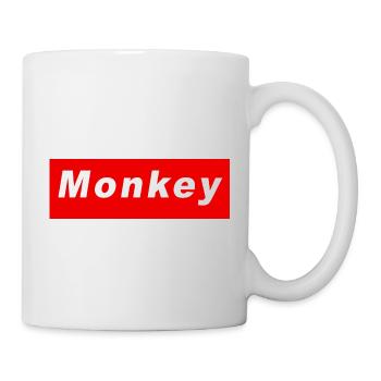 Affe - Tasse - Weiß - Rechts
