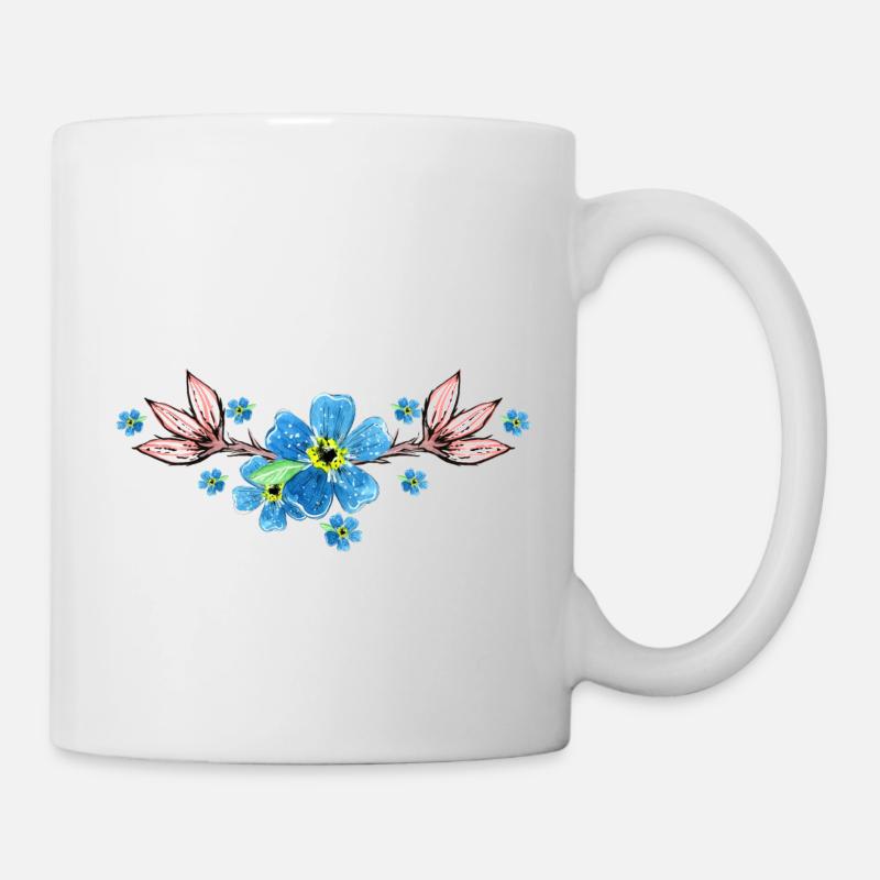 Blumen - Tasse - Weiß
