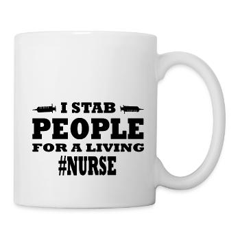Nurse - Tasse - Weiß - Rechts