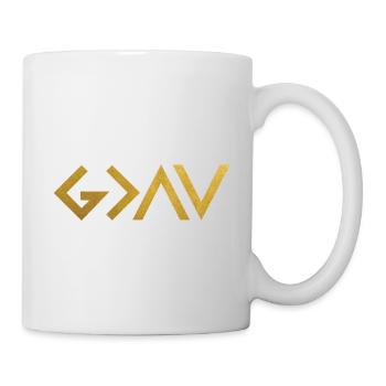 Dieu est plus grand que tes hauts et tes bas - Mug blanc - blanc - Droite
