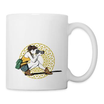 girl power camera photography shot feminine woman LOL - Mug - white - Right