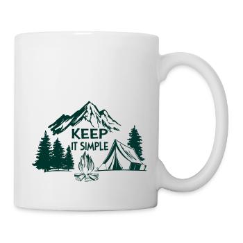 Keep it simple Adventure Hiking Camping Gift - Mug - white - Right