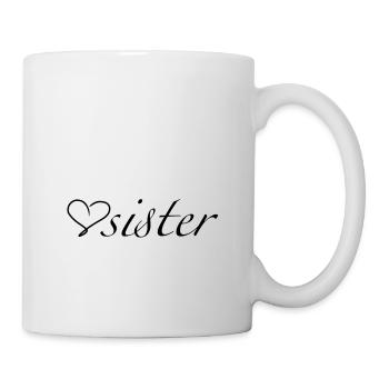 Sœur avec cœur - Mug blanc - blanc - Droite