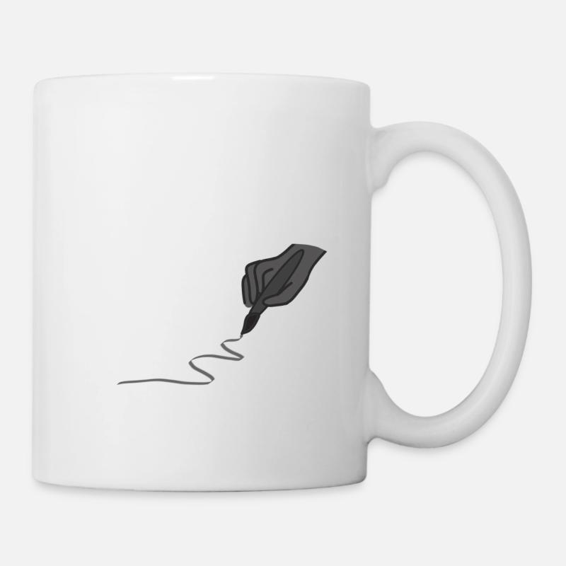 Zeichnen Pinsel - Tasse - Weiß