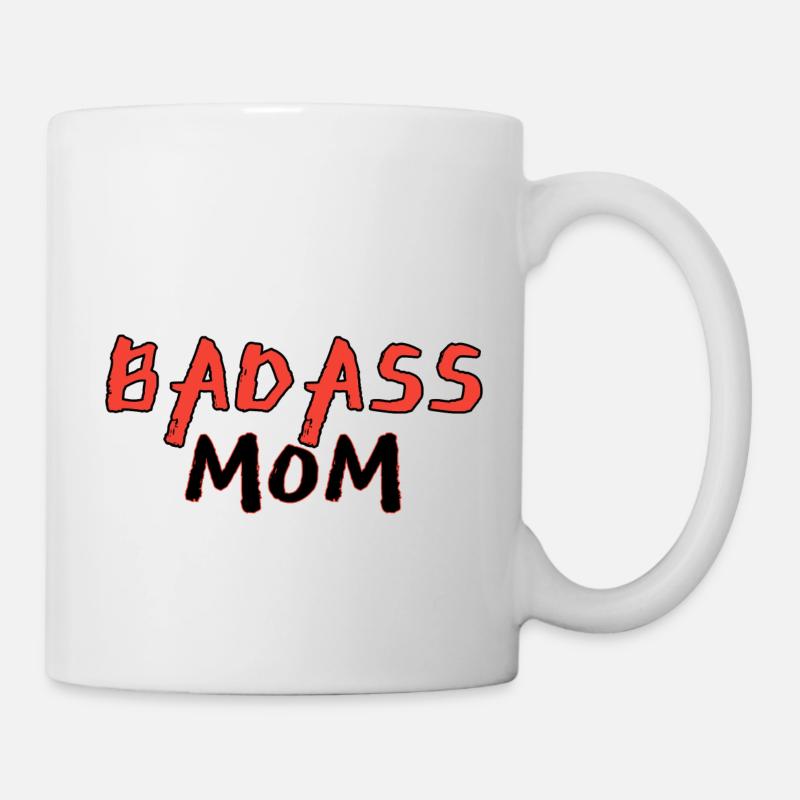 Badass mom - Tasse - Weiß