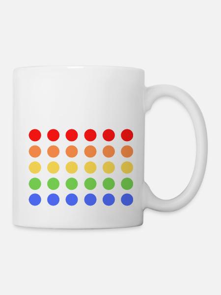 rainbow points - Mug blanc - blanc