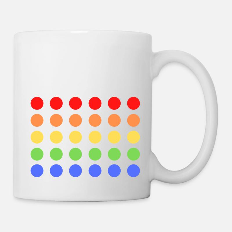 rainbow punkte - Tasse - Weiß