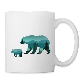 Bear, Forest ,Wilderness, Surreal Wildlife Animal - Mug - white - Right