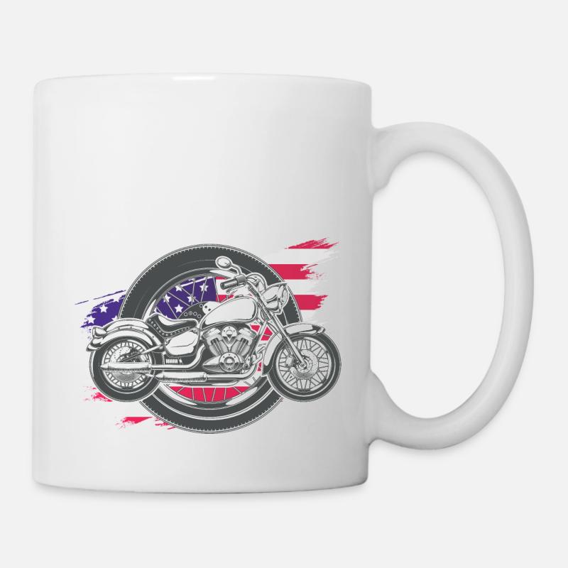 motorcycle moto - Mug blanc - blanc