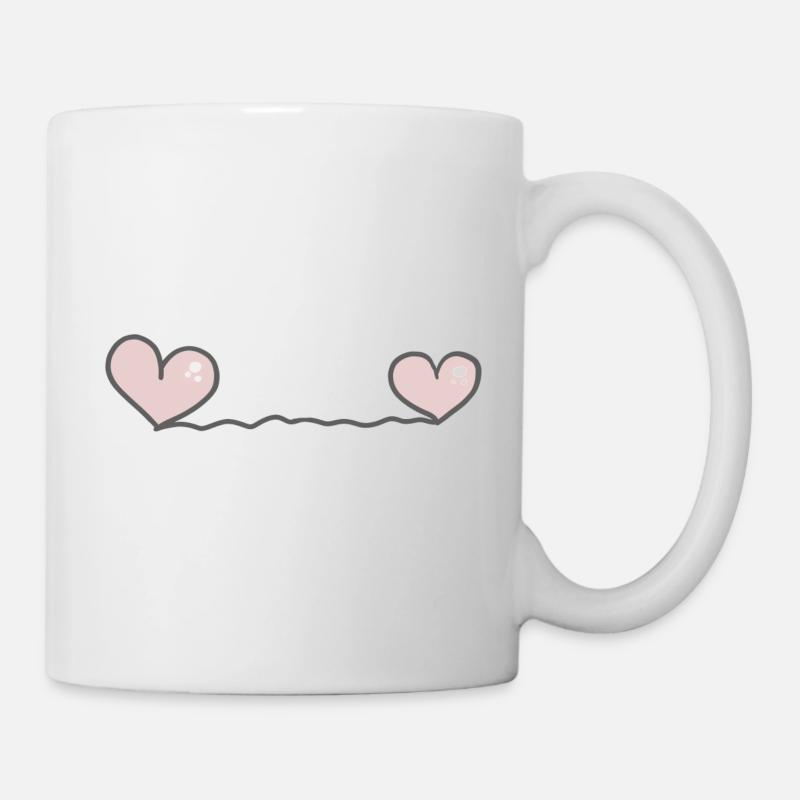 Herz Herzen - Tasse - Weiß