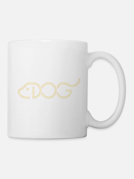 Hund Wortkunst - Tasse - Weiß
